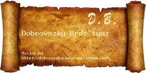 Dobrovszky Brútusz névjegykártya